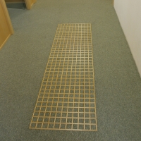 Floor design with wooden trellis