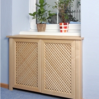 Radiator cover with doors